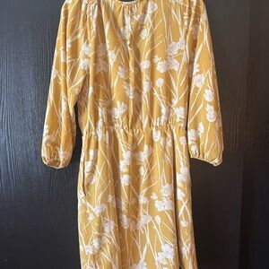 Lush Yellow Floral Midi Dress